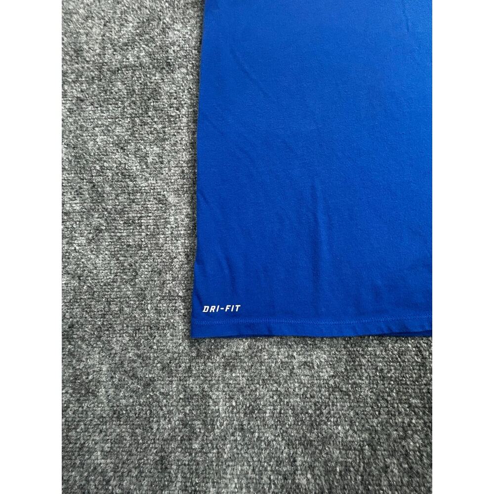 Nike Dri-FIT Logo Graphic T-Shirt Men's Large Blue Athletic Training Gym Tee - Picture 5 of 7